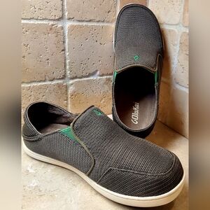 Olukai Nohea Army Green Mesh Slip-On Casual Shoes Women Size 8 Boys Size K6